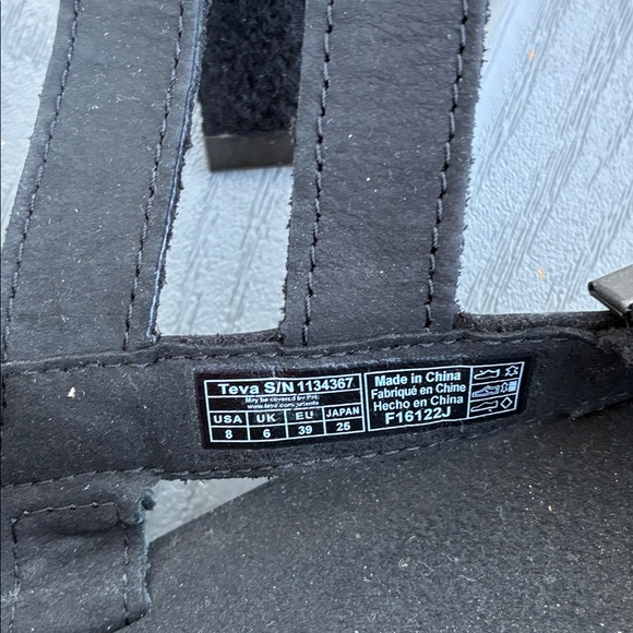 Teva Flatform Mevia Strappy Gladiator Platform Sandals Black Size 8 - Picture 17 of 17